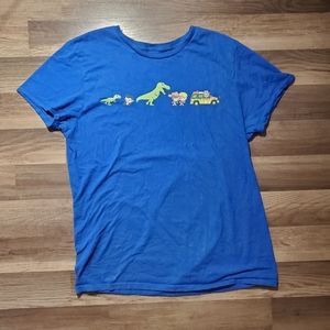 Blue Jurassic Park Chibi Vinyl T-Shirt